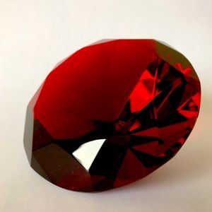 Red gem paperweight